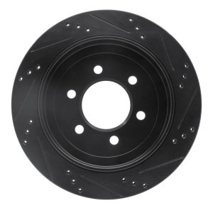 Ford Expedition Brake Rotor (1) - Rear Left - R1 Concepts - Drilled & Slotted - Black - `02-`06